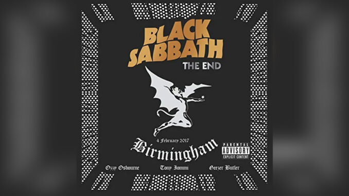BLACK SABBATH 'The End' - Cover Photo