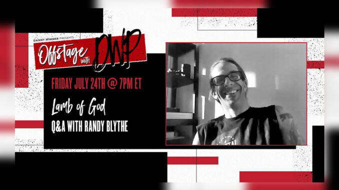 OFFSTAGE WITH DWP - RANDY BLYTHE - Cover Photo