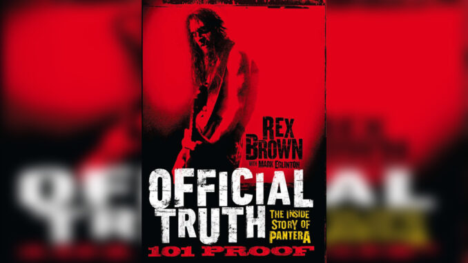 'Official Truth, 101 Proof' by REX BROWN - Cover Photo 'Official Truth, 101 Proof' by REX BROWN - Cover Photo