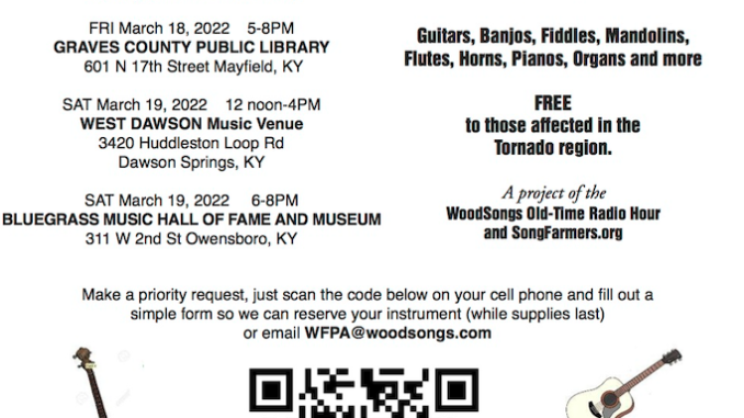 WoodSongs Tornado Relief Effort Announces Free Instrument Distribution Dates & Locations For Tornado Victims