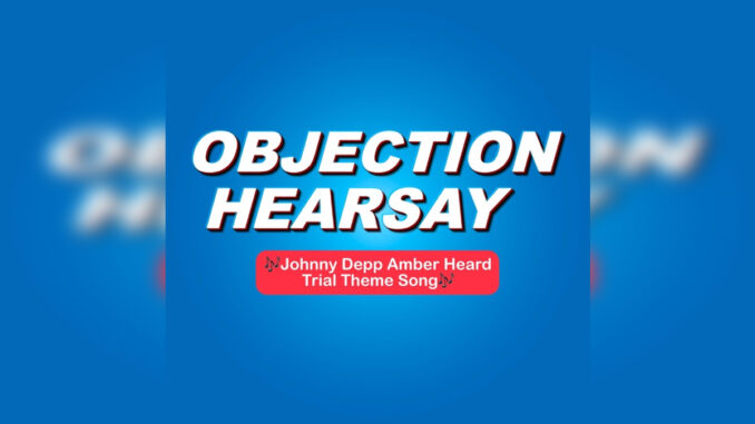 GADFLY 'Objection! Hearsay! (Johnny Depp Amber Heard Trial Theme Song) - Single' - Cover Photo GADFLY 'Objection! Hearsay! (Johnny Depp Amber Heard Trial Theme Song) - Single' - Cover Photo