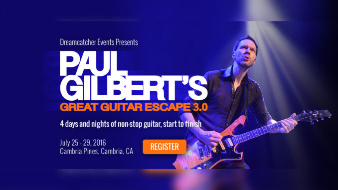 PAUL GILBERT's Great Guitar Escape 3.0 - Cover Photo