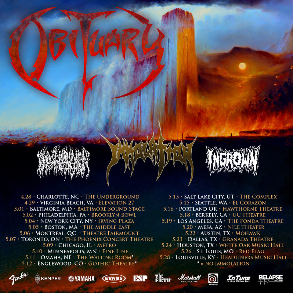 Death Metal Legends OBITUARY Announce Spring North America Headline Tour
