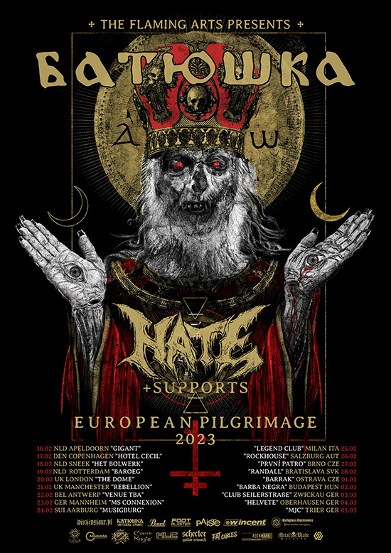 Hate Announces European Tour for Early 2023 Supporting Batushka on Their European Pilgrimage Tour!