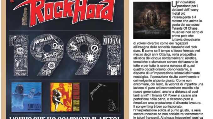Rock Hard Italy – December 2022 – Tyrants of Chaos, Eternal Closure, 17 Crash, Highlord