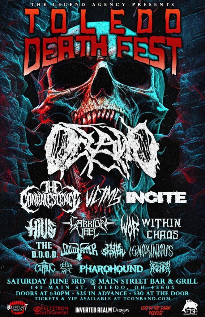 TOLEDO DEATHFEST Announces 2023 Lineup w/ OCEANO, THE CONVALESCENCE, VCTMS, INCITE And More!