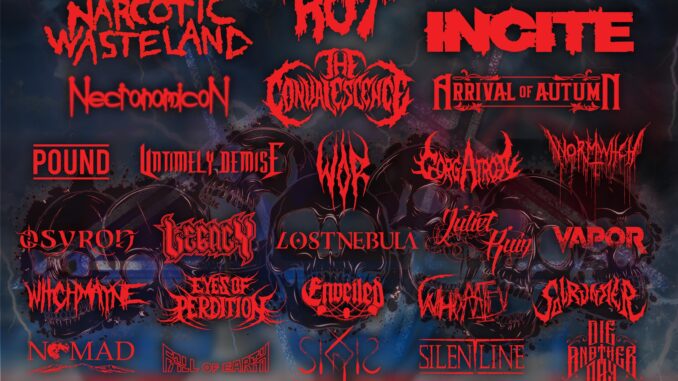 LOUD AS HELL Reveals 2023 Lineup w/ JUNGLE ROT, NARCOTIC WASTELAND, INCITE, NECRONOMICON, THE CONVALESCENCE, ARRIVAL OF AUTUMN and more!