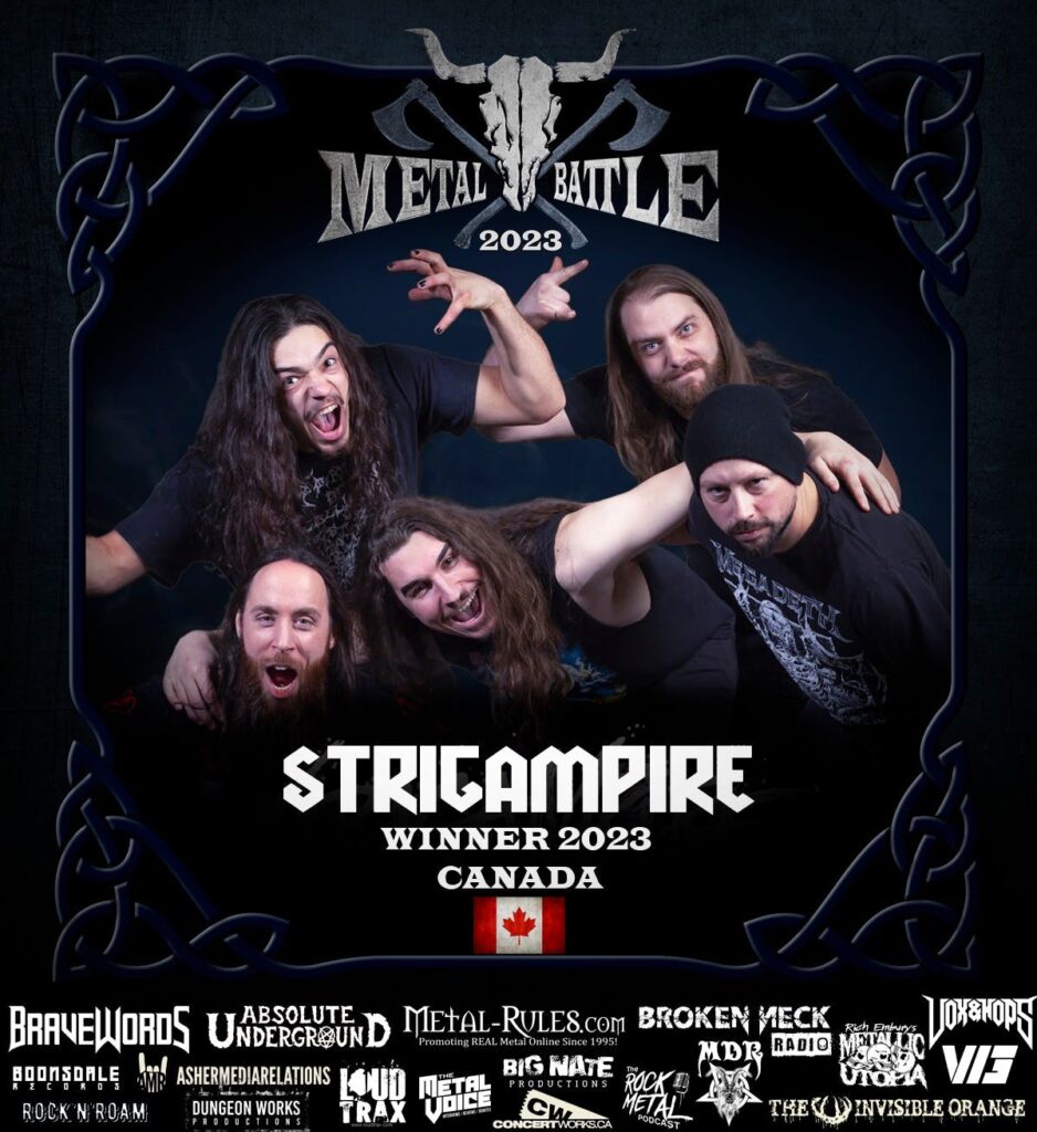 WACKEN METAL BATTLE CANADA Announces National Final Winner! STRIGAMPIRE – One Band To Rule Them All & Play Wacken Open Air 2023