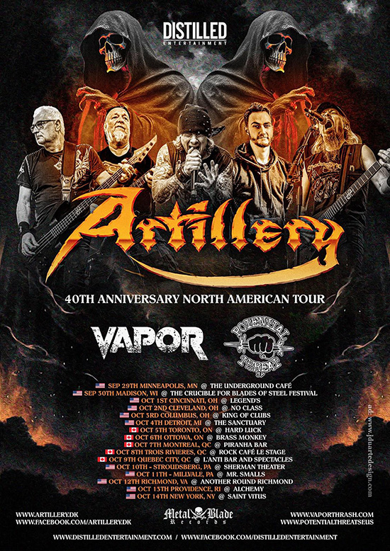 Artillery Celebrates 40th Anniversary with North American Headlining Tour