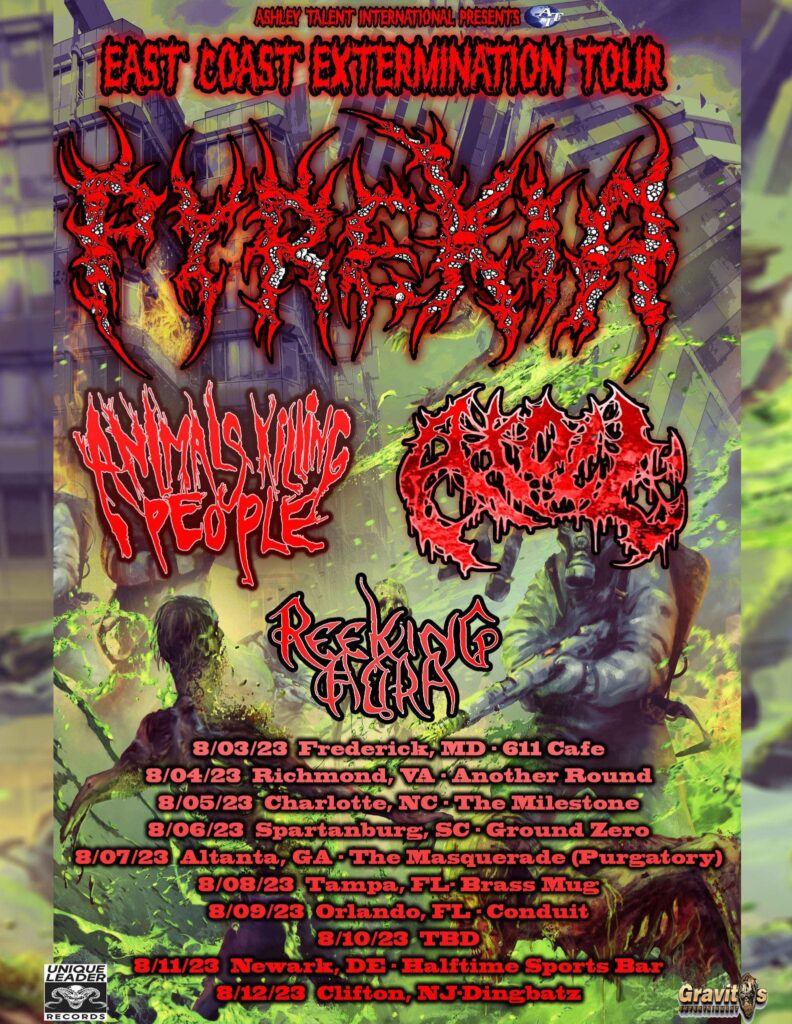 PYREXIA Update Tour Dates w/ Animals Killing People, Atoll, Reeking Aura + New Music Video “Day One” + 25th Anniversary Edition “System of The Animal” Out Now!