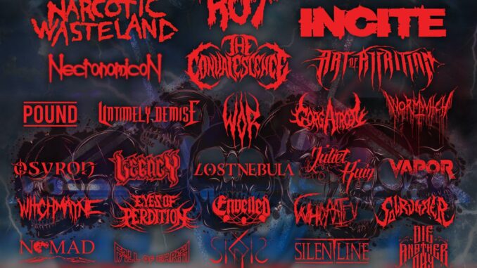Reminder – Aug 4 – 6 – LOUD AS HELL 2023 (Drumheller, AB) w/ JUNGLE ROT, NARCOTIC WASTELAND, INCITE, NECRONOMICON, THE CONVALESCENCE and more! Reminder – Aug 4 – 6 – LOUD AS HELL 2023 (Drumheller, AB) w/ JUNGLE ROT, NARCOTIC WASTELAND, INCITE, NECRONOMICON, THE CONVALESCENCE and more!