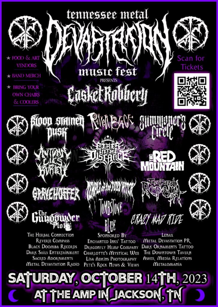 Tennessee Metal Devastation Music Fest Unveil 2023 Lineup w/ Casket Robbery, Raven Black, Summoner’s Circle