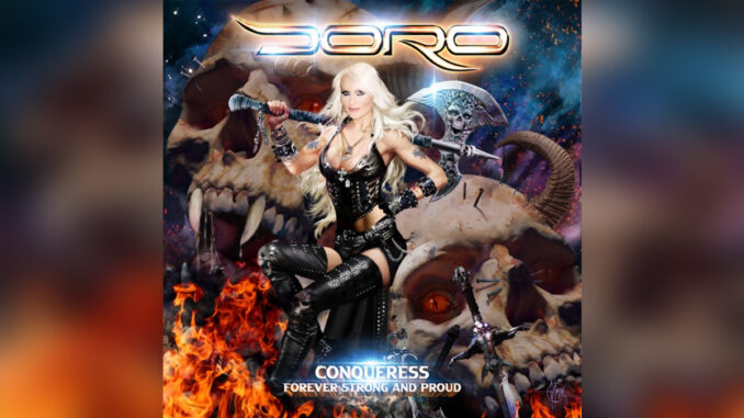 DORO 'Conqueress - Forever Strong and Proud' - Cover Photo DORO 'Conqueress - Forever Strong and Proud' - Cover Photo