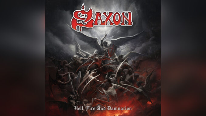 SAXON 'Hell, Fire And Damnation' - Cover Photo