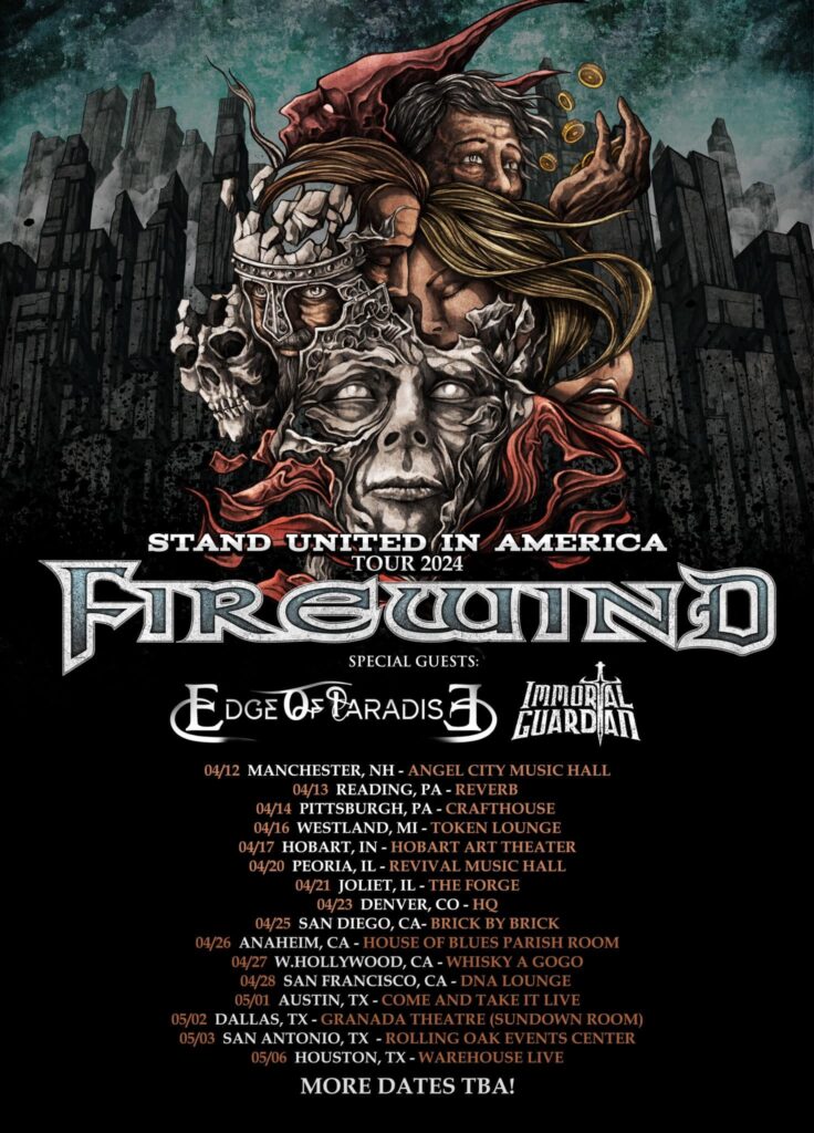 IMMORTAL GUARDIAN Announces USA Tour Dates w/ FIREWIND, EDGE OF PARADISE + New Album “Unite and Conquer”