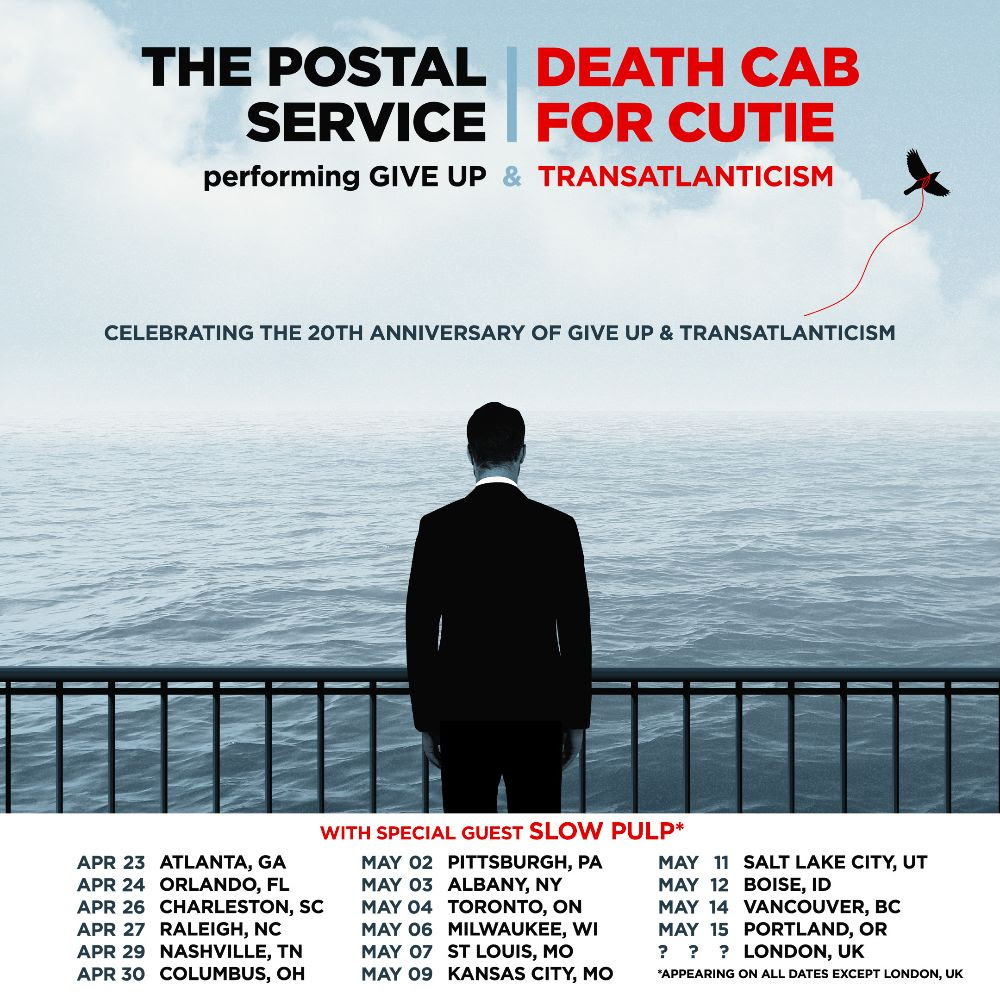 THE POSTAL SERVICE + DEATH CAB FOR CUTIE EXTEND 20TH ANNIVERSARY CO-HEADLINE TOUR