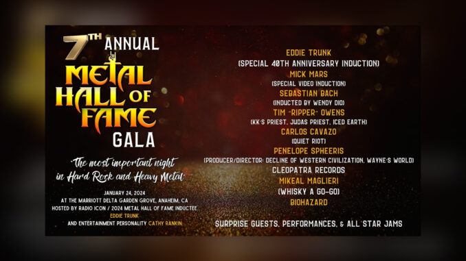 7th ANNUAL METAL HALL OF FAME GALA - Cover Photo