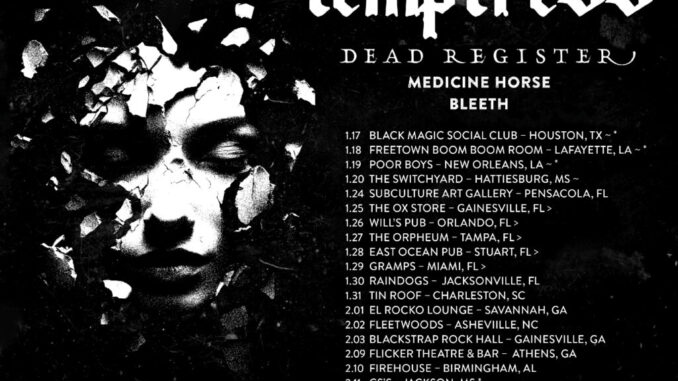 DEAD REGISTER: Atlanta Post-Metal Outfit To Launch Southeastern US Tour Dates With Temptress Next Week