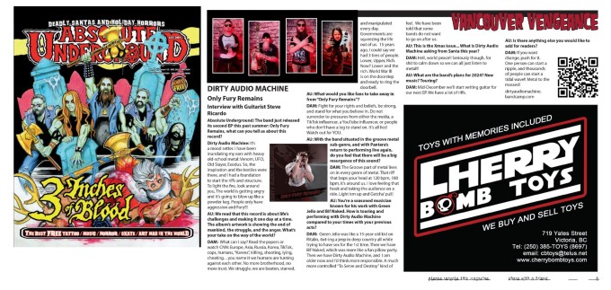 m/ m/ Latest issue of Absolute Underground TV / Absolute Underground Magazine w/ Strigampire, #degenerator, Hatred Reigns, Cabrakaän, Black Pestilence, The Convalescence, Human Missile Crisis, Disorientation, Dirty Audio Machine, Pessimystic