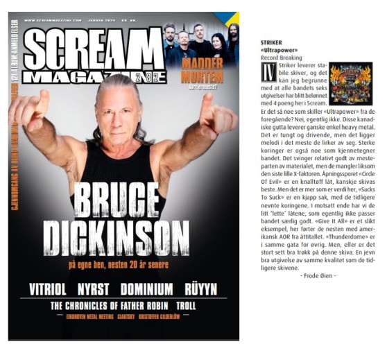 m/ Scream Magazine (Norway) m/ Striker