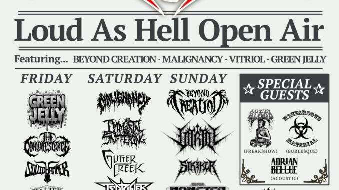 LOUD AS HELL Announces 2024 Lineup w/ BEYOND CREATION, MALIGNANCY, VITRIOL, GREEN JELLY, STRIKER, RIPCORDZ, THE CONVALESCENCE AND MORE! LOUD AS HELL Announces 2024 Lineup w/ BEYOND CREATION, MALIGNANCY, VITRIOL, GREEN JELLY, STRIKER, RIPCORDZ, THE CONVALESCENCE AND MORE!