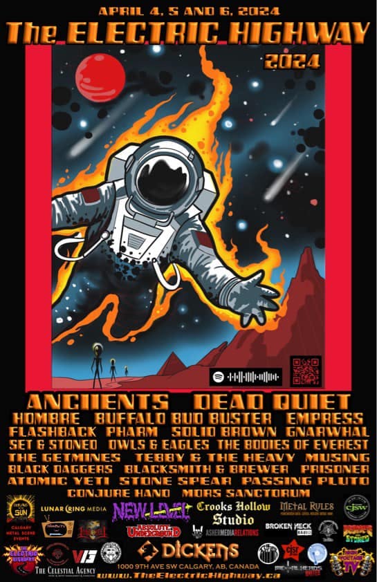Reminder – April 4th – 6th – Calgary – The Electric Highway Festival 2024 w/ Anciients, Dead Quiet, Hombre, Buffalo Bud Buster, Empress, Gnarwhal and more!