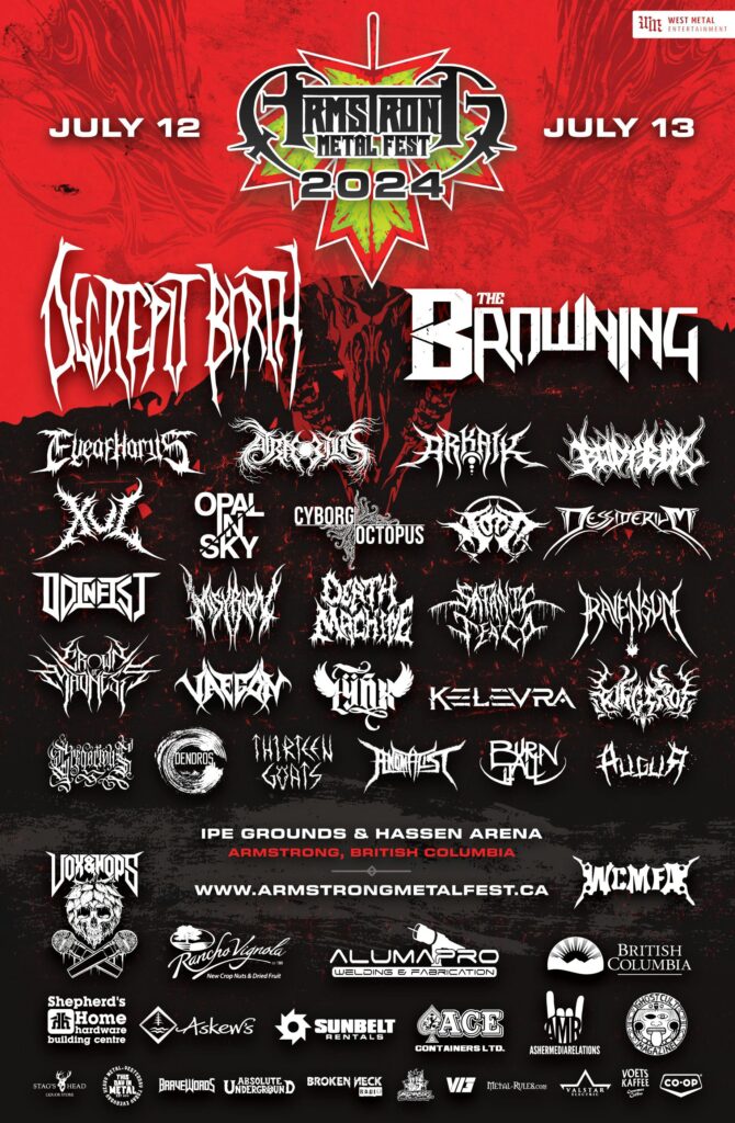Canada’s Mountain Mosh Pit ARMSTRONG METALFEST Adds ATRÃ BILIS, BODYBOX, and GREGORIOUS To 2024 Lineup