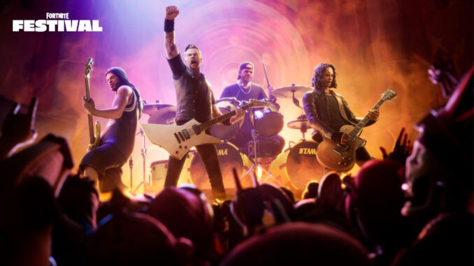 METALLICA LIGHTS UP FORTNITE AS FIRST EVER BAND TO TAKE CENTER STAGE ACROSS ALL FORTNITE