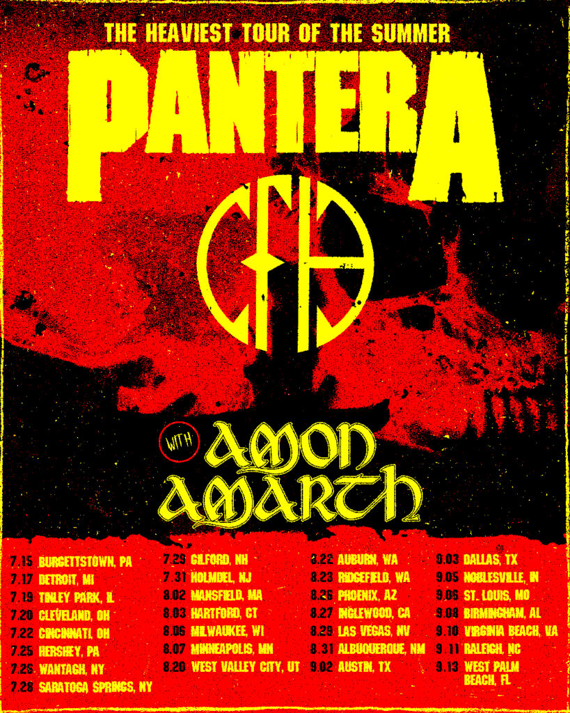 PANTERA Announces US Summer Amphitheater Tour; Tickets On Sale This Friday!