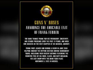 GNR Frank Ferrer Exit - COVER PHOTO