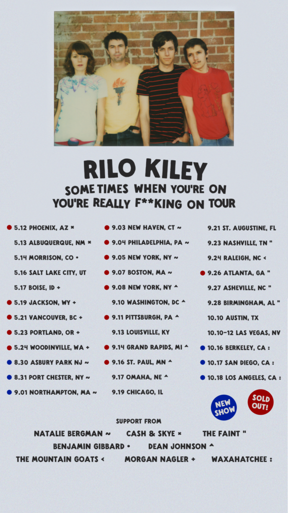 RILO KILEY ADDS SIX NEW DATES TO THE SOMETIMES WHEN YOU’RE ON YOU’RE REALLY F**KING ON TOUR