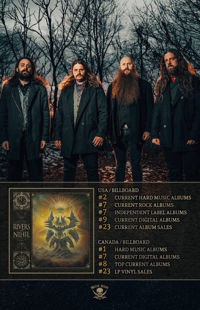 RIVERS OF NIHIL: Self-Titled Fifth Full-Length Tops Billboard Charts Upon Its First Week Of Release; North American Tour Underway