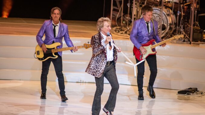 Rod Stewart performing live on the One Last Time tour at Merriweather Post Pavilion