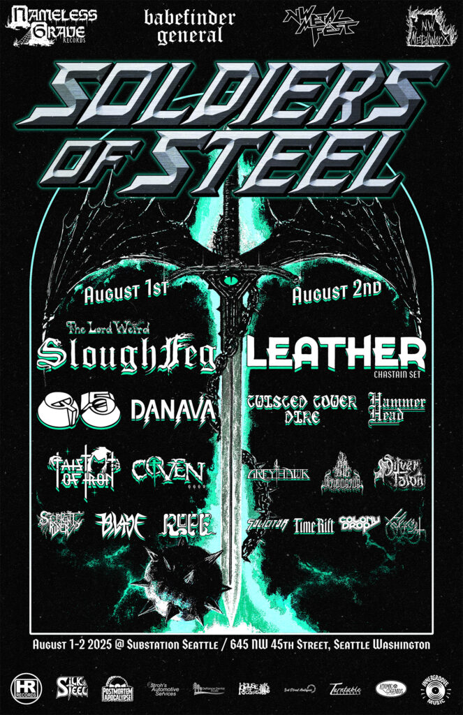 SOLDIERS OF STEEL FEST: Inaugural Edition Of Seattle-Based Traditional Metal Festival Takes Place This Week, With Sets From Slough Feg, Q5, Danava, Twisted Tower Dire, Leather, And More