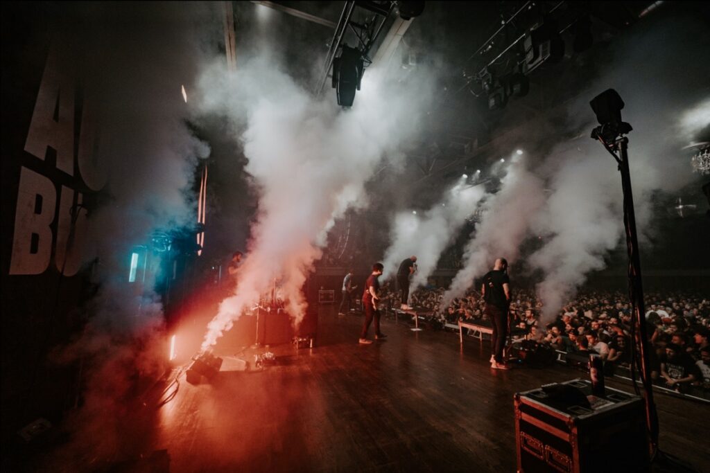 August Burns Red publicity photo for the Leveler 10th Anniversary Tour