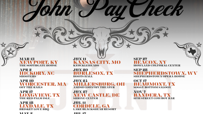 Country Singer-Songwriter John PayCheck & His Calvary Band Announce 2026 Better Plan Tour, Set For 23 Cities Across 15 States, With Additional Dates TBA