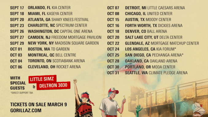 GORILLAZ: North American Tour Fall 2026