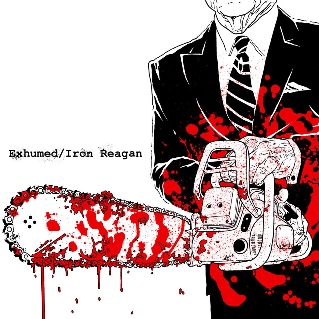 EXHUMED + IRON REAGAN: Tankcrimes To Repress Long Out-Of-Print Split Release On May 15th; Preorders Available