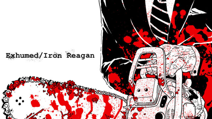EXHUMED + IRON REAGAN: Tankcrimes To Repress Long Out-Of-Print Split Release On May 15th; Preorders Available