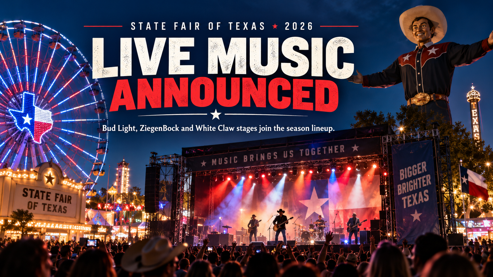 State Fair of Texas 2026 live music announced cover