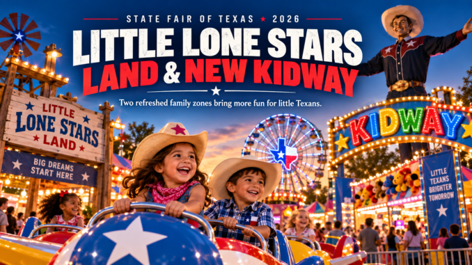 State Fair of Texas 2026 Little Lone Stars Land and new Kidway cover