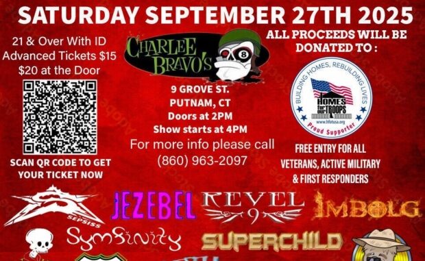 6th Annual Bravofest charity music festival poster for September 27, 2025 in Putnam, Connecticut