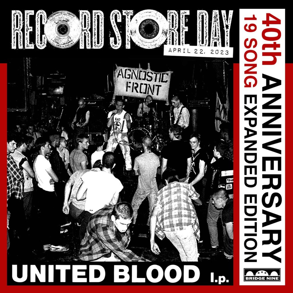 Agnostic Front — United Blood 40th Anniversary expanded edition for Record Store Day 2023