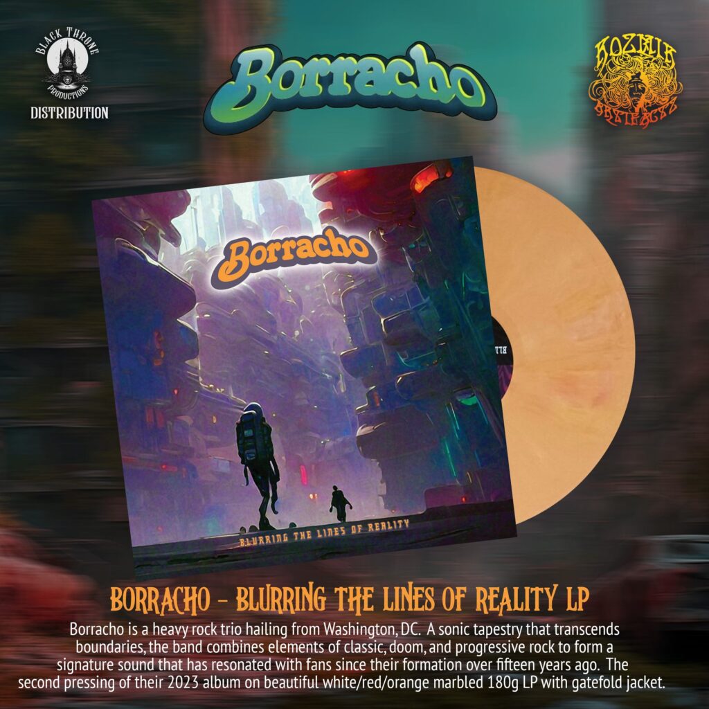 BORRACHO — Blurring the Lines of Reality official album vinyl promotional artwork