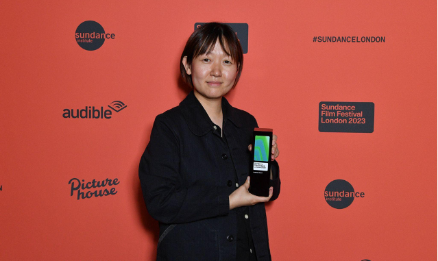 Celine Song with the Past Lives Audience Award at Sundance Film Festival: London 2023
