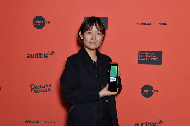 Celine Song with the Past Lives Audience Award at Sundance Film Festival: London 2023