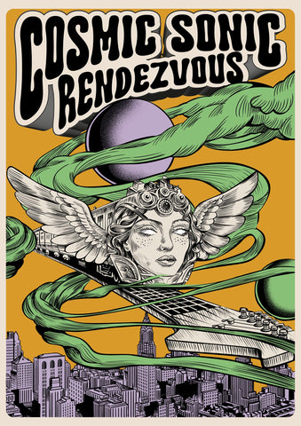 Cosmic Sonic Rendezvous 2026 festival poster artwork by Michael Fulcher