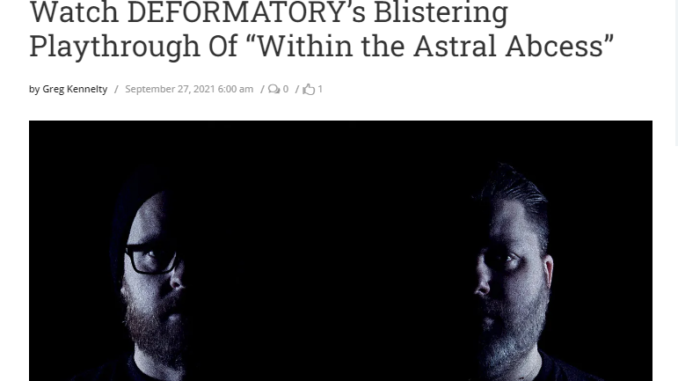 Deformatory publicity artwork for Within The Astral Abscess and Inversion of the Unseen Horizon