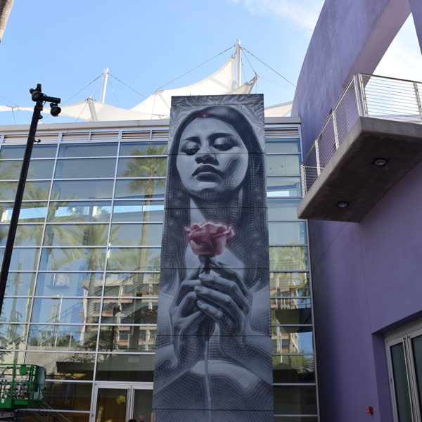 Desert Rose mural at Mesa Arts Center in Mesa, Arizona