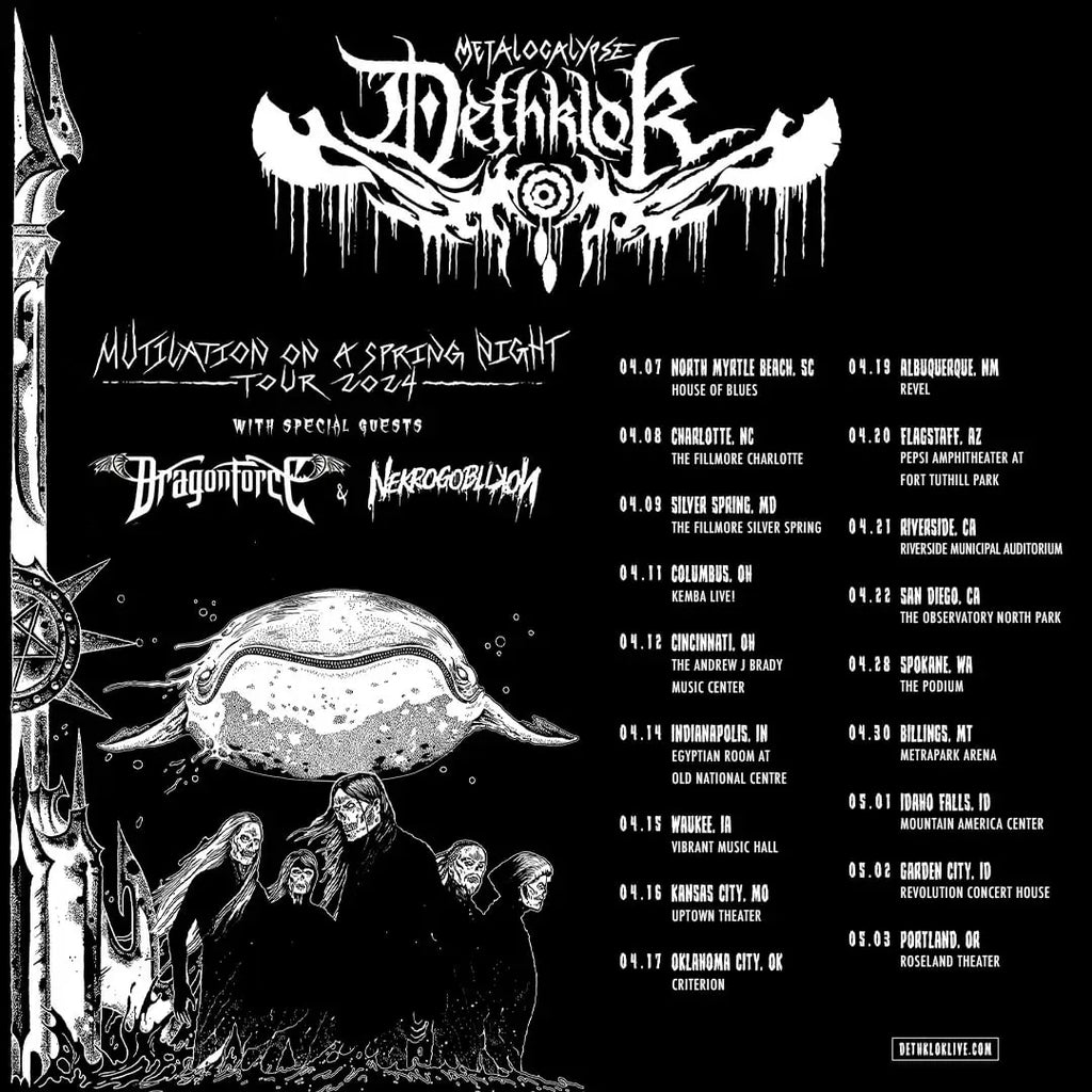 DETHKLOK Mutilation on a Spring Night Tour 2024 with DragonForce and Nekrogoblikon